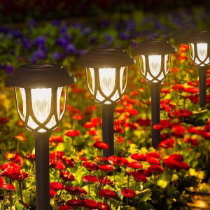 SZRSTH Solar Lights Outdoor Waterproof, 6 Pack LED Solar Garden Lights